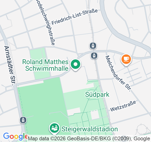 Standortkarte Roland-Matthes-Schwimmhalle