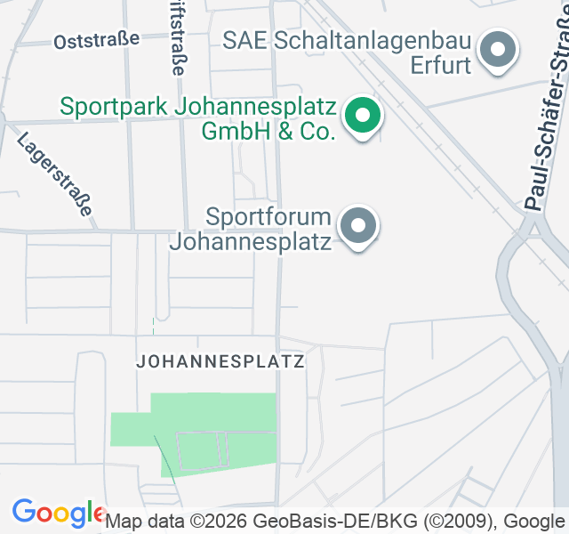 Standortkarte Schwimmhalle Johannesplatz