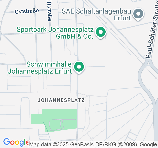 Standortkarte Schwimmhalle Johannesplatz